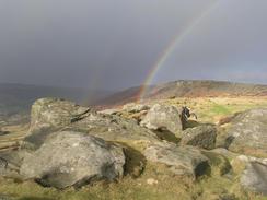 P20041240832	A rainbow over Baslow Edge.