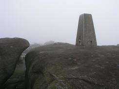 P20031260898	The trig point at the southern end of Stanage Edge.