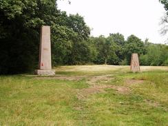 The Obelisk and trig point on Pole Hill.