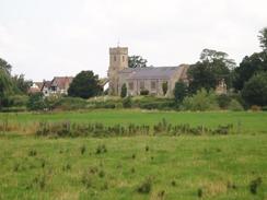 P20047301130	The view across the floodplains towards Bidford-on-Avon church.