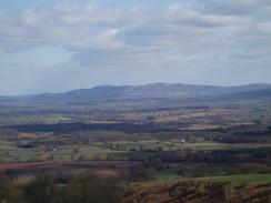 P20052274552	The view towards the Malvern Hills from Bunker's Hill trig pillar.