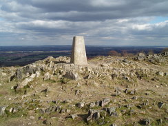 P20053124869	The trig pillar at the summit of Beacon Hill.