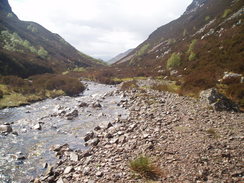 P20055065608	The path heading uphill eastwards alongside the River Glennan.