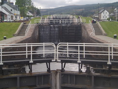 P20055095828	The flight of locks in Fort Augustus.