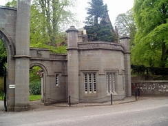 P20055166562	The entrance gateway into Cortachy Castle.