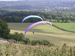 P20056186099	Paragliders in the sky.