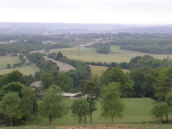 P20057026313	The view down over the A429 and Detling.