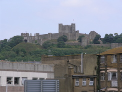 P20057166686	Dover Castle viewed from the climb up to the Drop Redoubt.