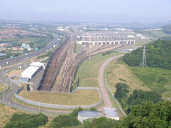 P20057176838	The entrance to the Channel Tunnel viewed from Castle Hill.