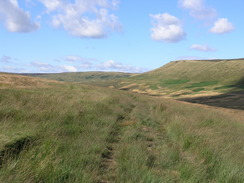 P20058067091	The track leading down across Nether Hey.