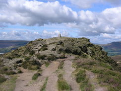 P20058077137	Looking back towards Win Hill trig pillar.