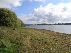 The view over Rutland Water from the end of the road near Barnsdale Lodge.