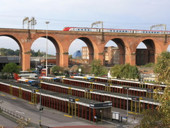 P2005A297819	Stockport bus station and viaduct.