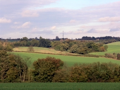 P2005B057949	Looking north towards the mast marking Suffolk's highest point.