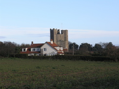 P2005C048700	A distant view of Orford Castle.