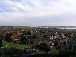 P2005C048718	The view from the roof of Orford Castle.