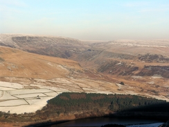 P2005C299321	Looking north across the Longendale Valley, with Laddow Rocks in the distance.