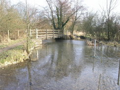 P20061280059	The footbridge over the River Meon at Exton.