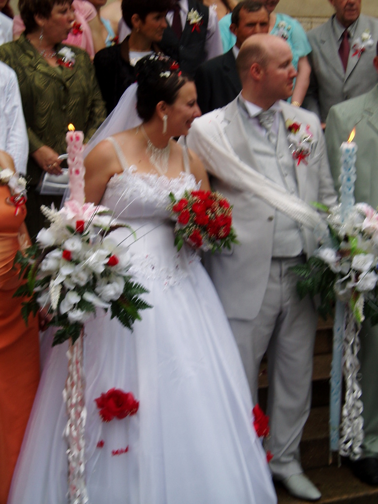 Neil and Ina after the wedding ceremony.