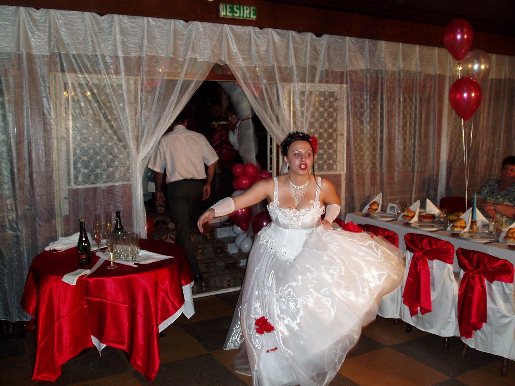 Ina greeting guests at the wedding reception.