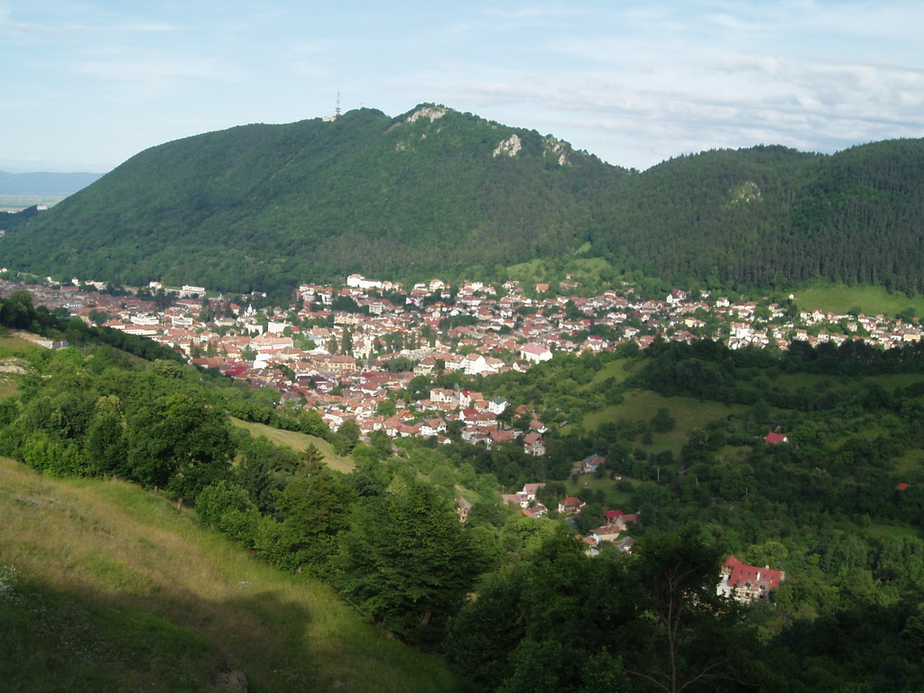 The view down over Brasov.