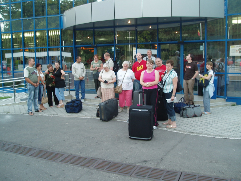 Waiting for the plane at Iasi airport.