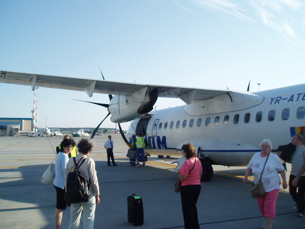 Bucharest airport.