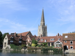 P20069094176	Abingdon and the spire of St Helen's church.