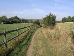 The path climbing up from Gatehampton Manor.