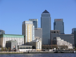 P2006B186298	The view across the river towards Canary Wharf.