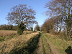 P2006C046596	The view up the Roman Road towards Copley Hill.