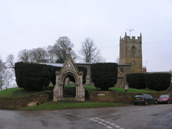 P20071136956	Cold Ashby church and war memorial.