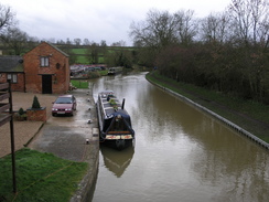 P20071136981	Looking south along the canal to Crick Wharf.