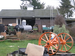 P20072177208	A steam tractor under restoration in Creaton.