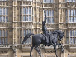 P20073257430	A statue outside the Houses of Parliament.