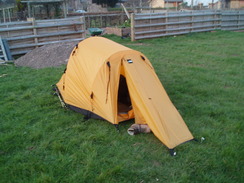 P20074010146	My tent at the campsite in Pandy.