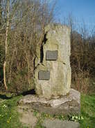 P20074040293	A stone commemorating the opening of Offa's Dyke path in Knighton.