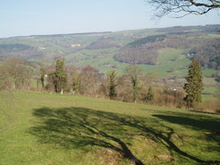 P20074070021	Looking east from the descent down to Chirk Castle.