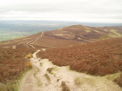 P20074090109	Looking down the descent from Moel Fammau.