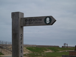 P20074100269	The signpost at the end of Offa's Dyke at Prestatyn Seafront. 