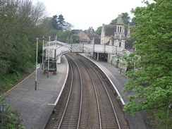 P20074297617	Looking down over Stamford station.