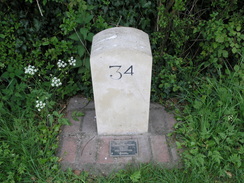 P20075057826	A milestone beside the towpath.