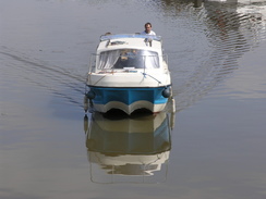 P20075057880	A boat in the marina at West Stockwith.