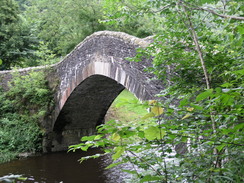 P20077068258	The pretty humped bridge over the River Taf.