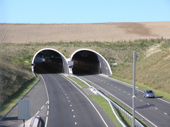 P20077288841	The new tunnels carrying the A505 through Weston Hills.