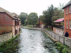 P2007A030092	The River Itchen in Winchester.