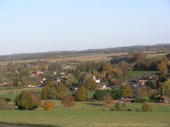 P2007A309864	Looking down over Hurstbourne Tarrant.