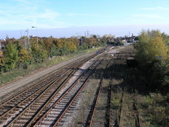 P2007B020143	Crossing the railway line in Totton.