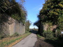 P2007B120937	The abutments of an old railway bridge.