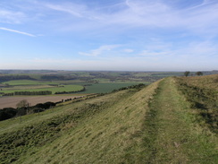 P2007B120984	The path along the ramparts on Old Winchester Hill.